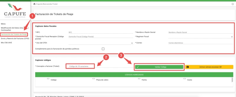 https facturacion capufe com mx capufe bienvenido ticket